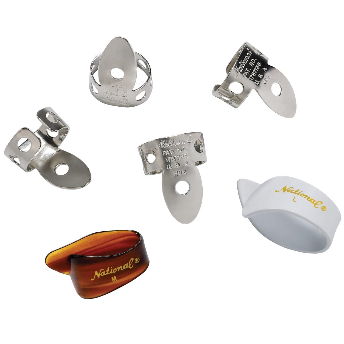 National Nickel Finger Pick Bundle-6 pack