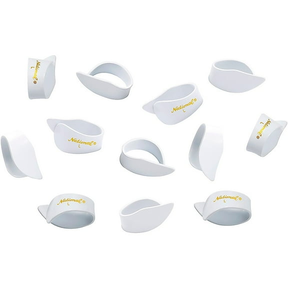 D'Addario National Celluloid Thumb Picks, Large White 12 pack