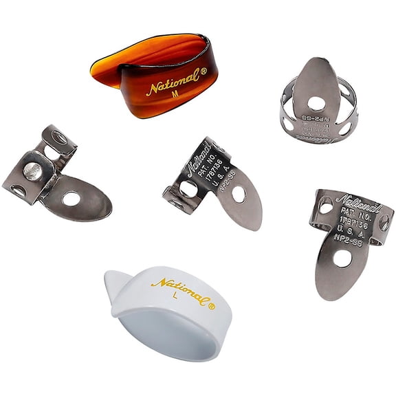 D'Addario National Thumb Pick, Stainless Celluloid 6-Pack