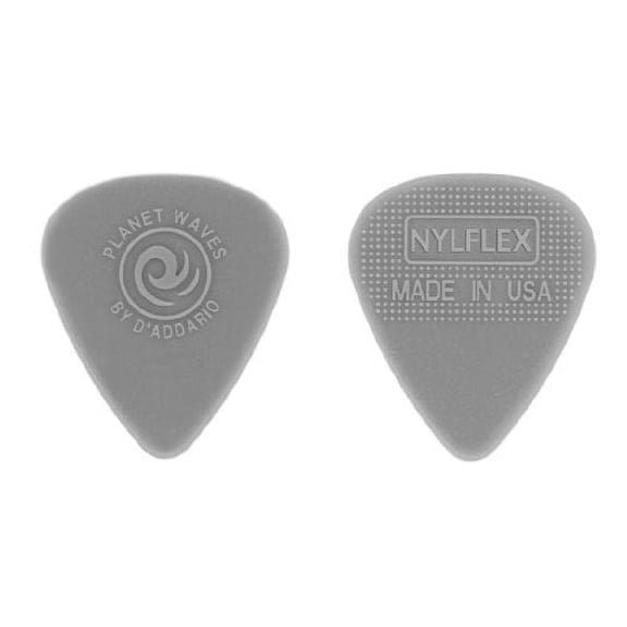 D'Addario Nylflex Guitar Picks - Nylon Guitar Picks with Grip - Great for Vintage Electric Sounds and Acoustic Strumming - 10 pack, Light (.50mm)