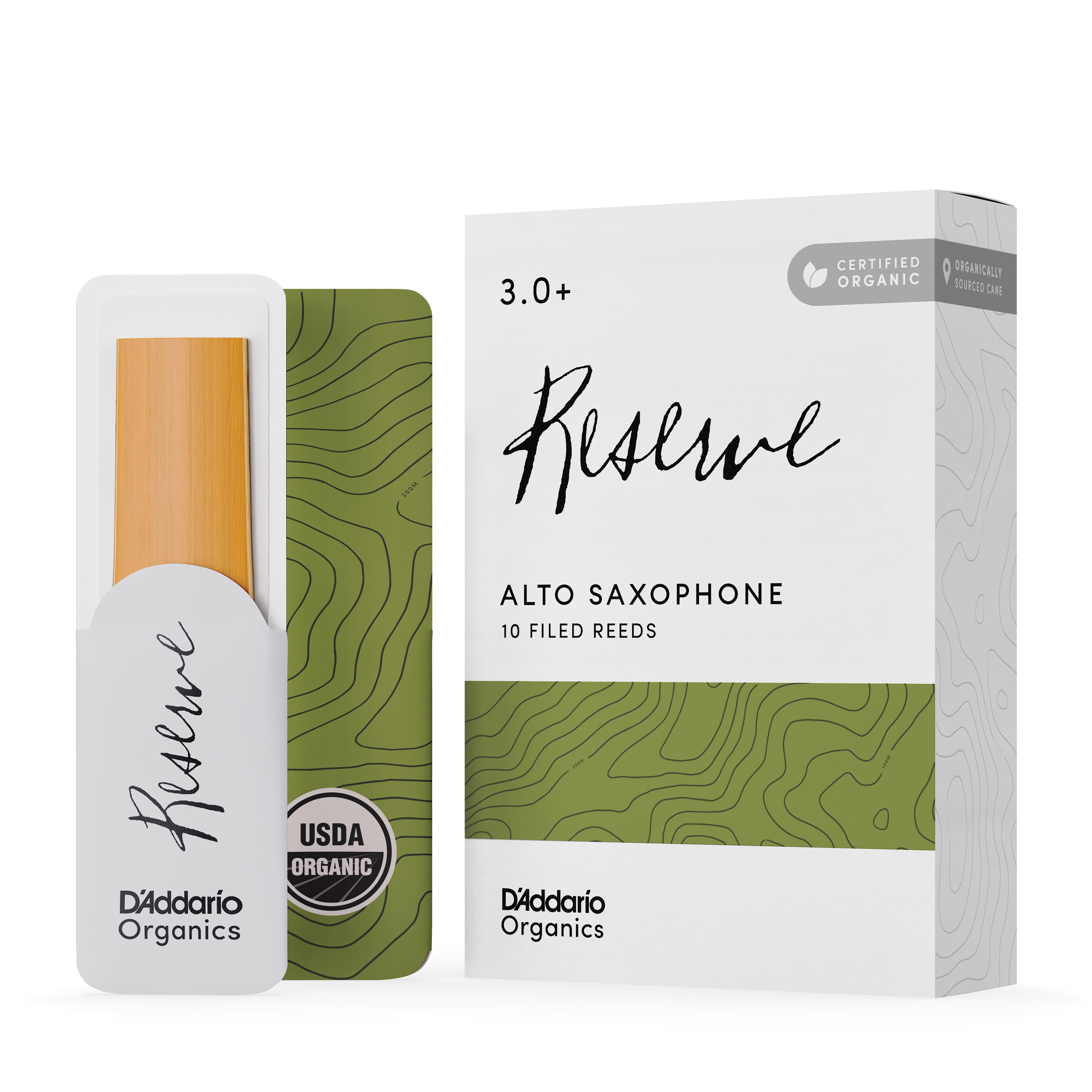 D'Addario Organic Reserve Alto Saxophone | Box of 10 | 3.0+
