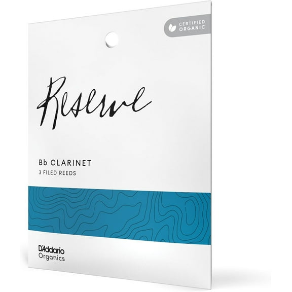 D'Addario Organic Reserve Bb Clarinet Reeds, Strength 2.0, 3-Pack