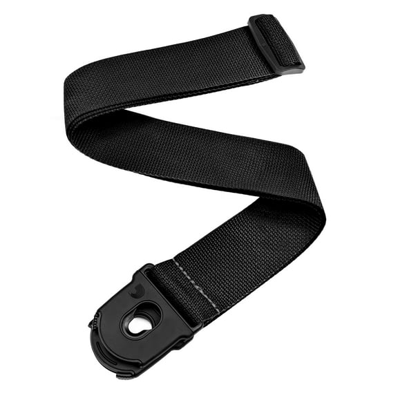 D'Addario Planet Lock Guitar Strap, Polypropylene, Black