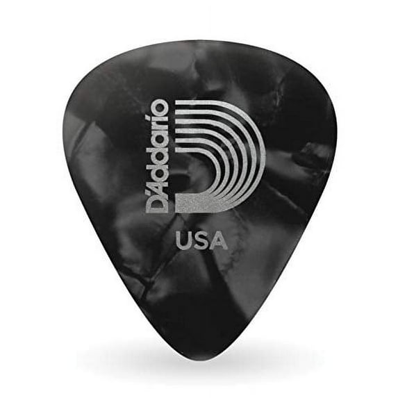 D'Addario Planet Waves Black Pearl Celluloid Guitar Picks 25 Packs
