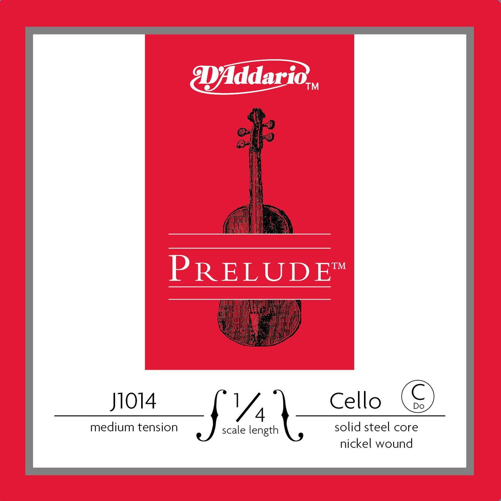 D'Addario Prelude Cello C String 1/4