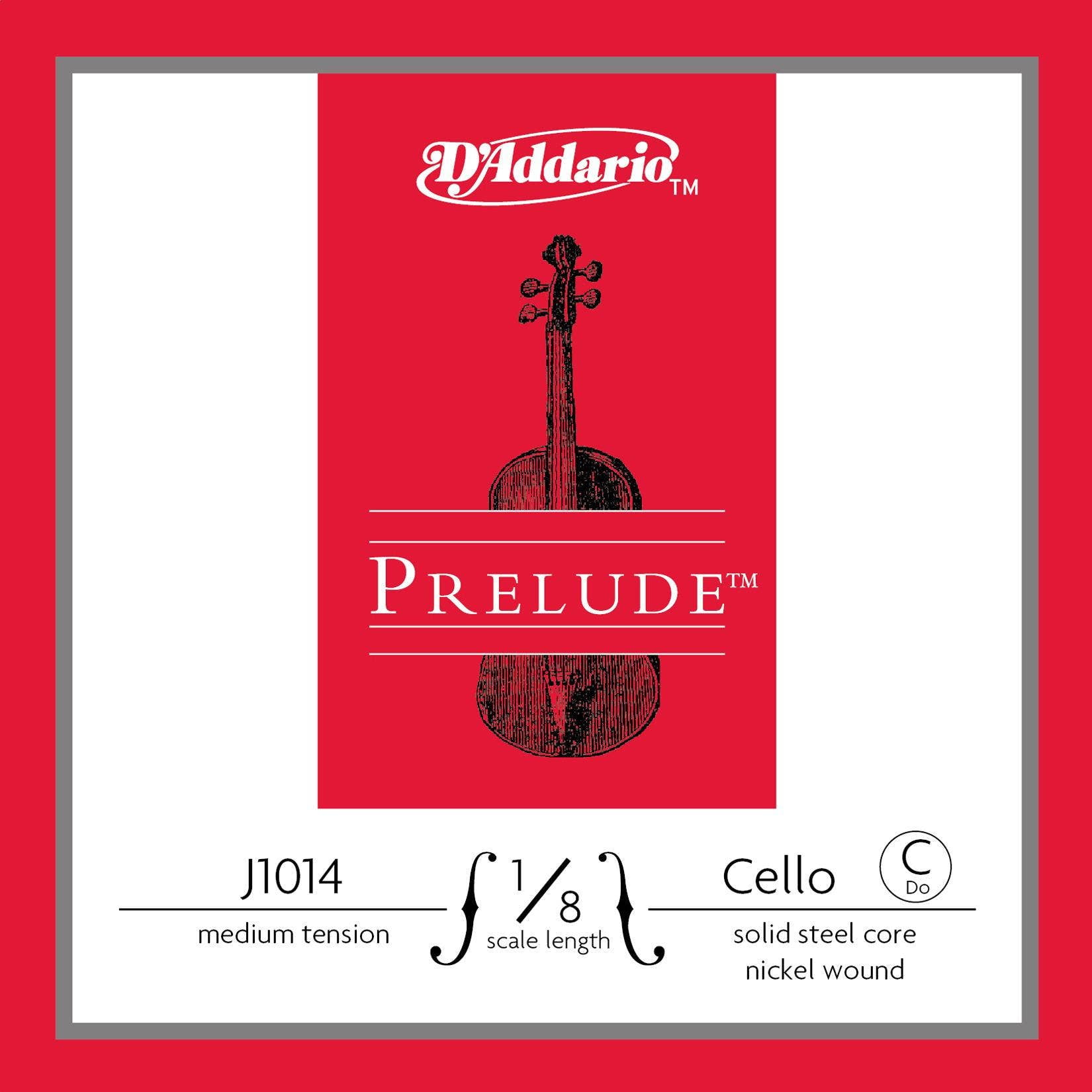 D'Addario Prelude Cello C String 1/8 Size