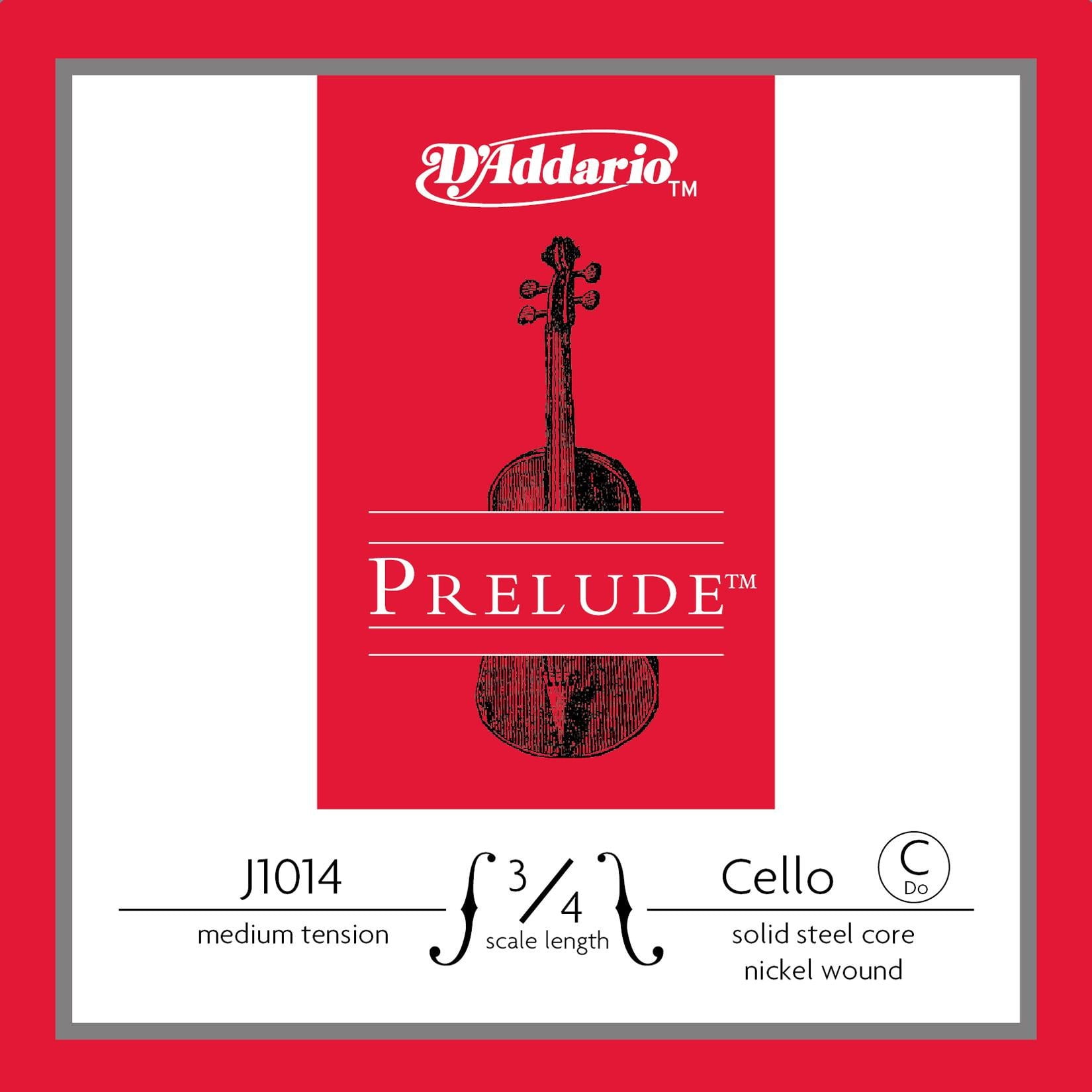 D'Addario Prelude Cello C String 3/4 Size