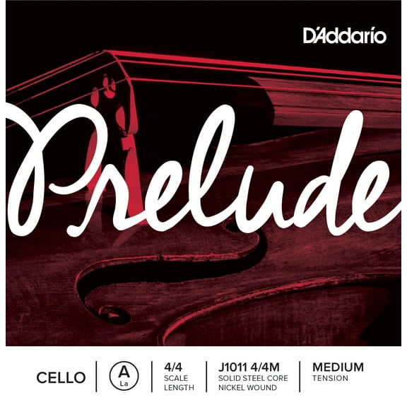 D'Addario Prelude Cello Single A String, 4/4 Scale, Medium Tension