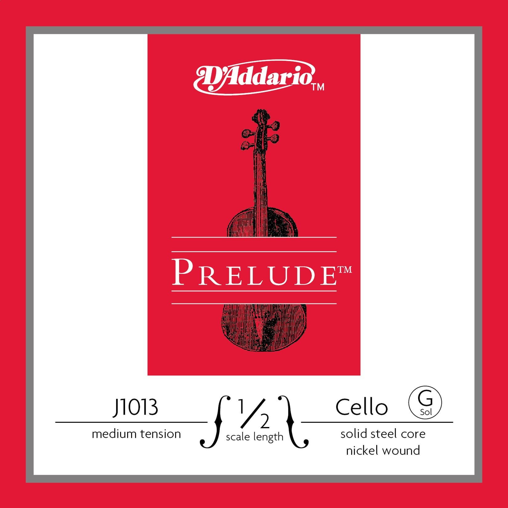 D'Addario Prelude Series Cello G String 1/2 Size