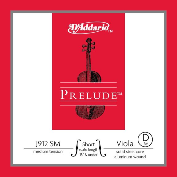 D'Addario Prelude Series Viola D String 13-14 Short Scale