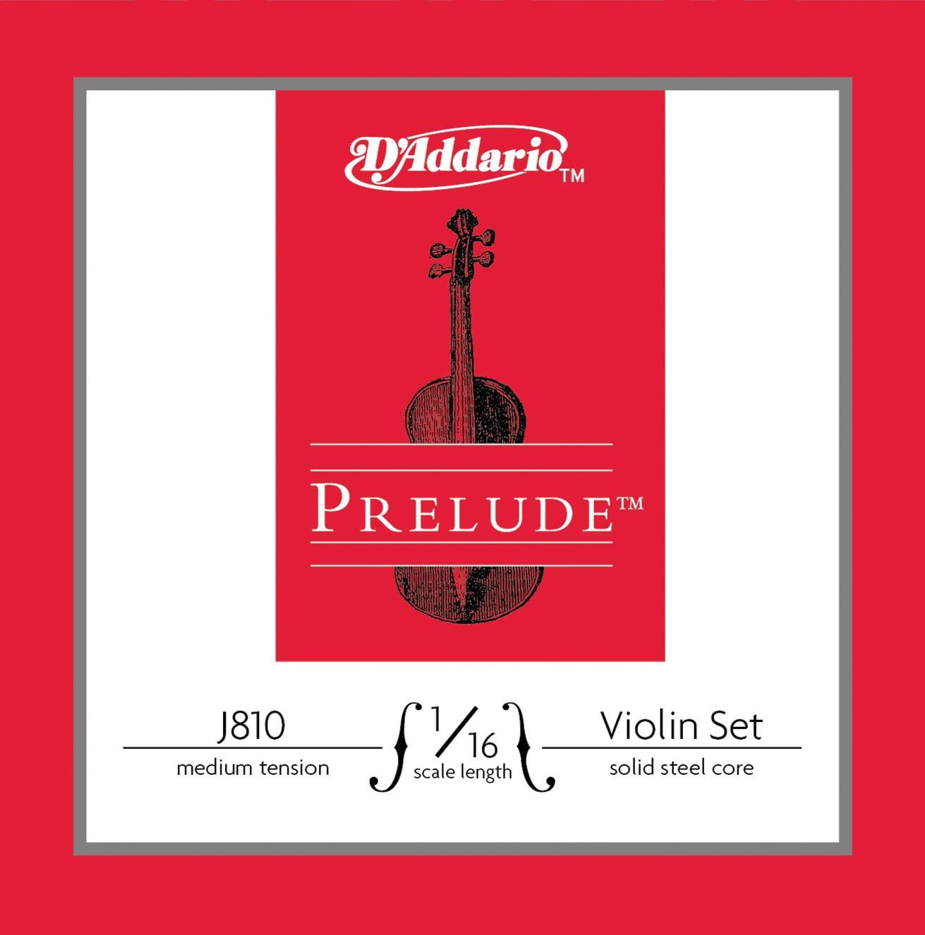 D'Addario Prelude Violin String Set 1/16 Size, Medium