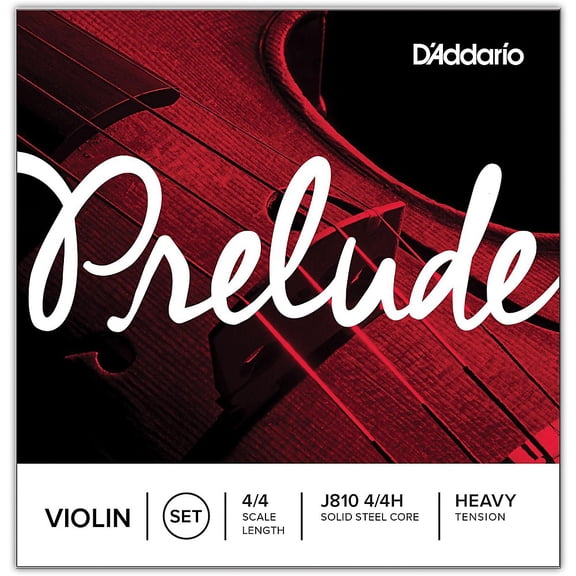 D'Addario Prelude Violin String Set, 4/4 Scale, Heavy Tension