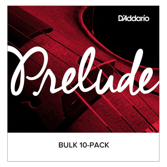 D'Addario Prelude Violin String Set, 4/4 Scale, Medium Tension, Bulk 10-Pack