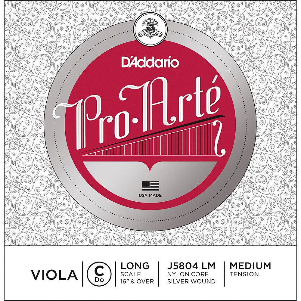 D'Addario Pro-Art Series Viola C String 16+ Long Scale Silver