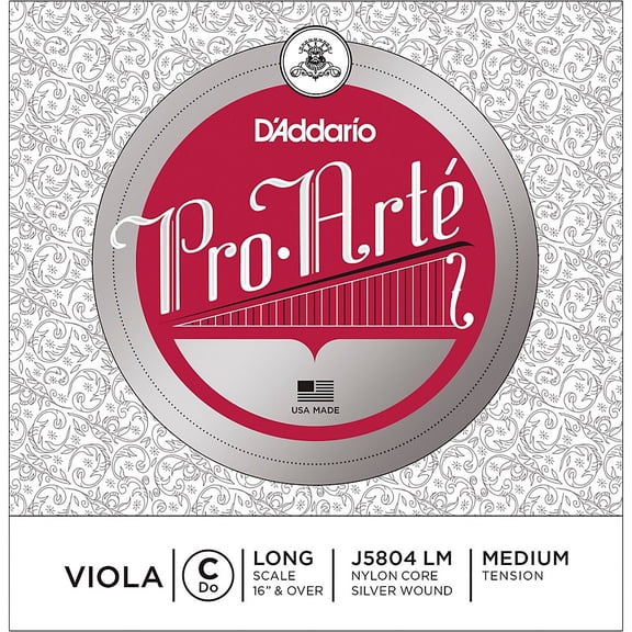 D'Addario Pro-Art Series Viola C String 16+ Long Scale Silver