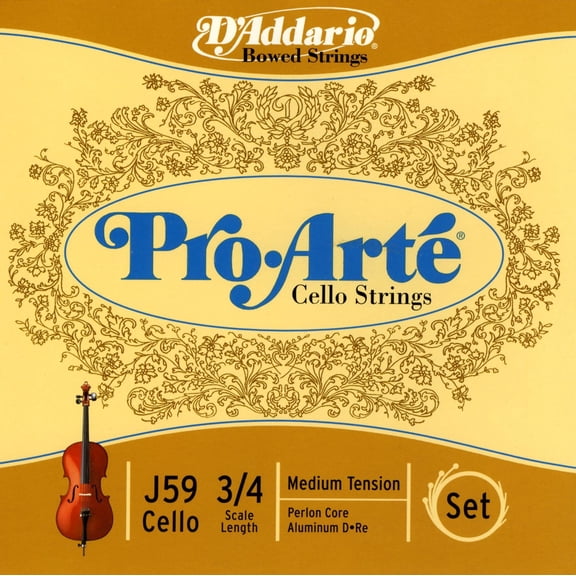 D'Addario Pro-Arte Series Cello String Set 3/4 Size