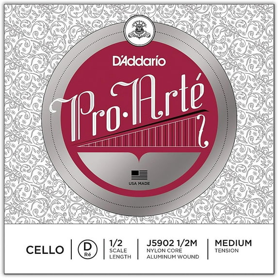 D'Addario Pro-Arte Series Cello D String 1/2 Size
