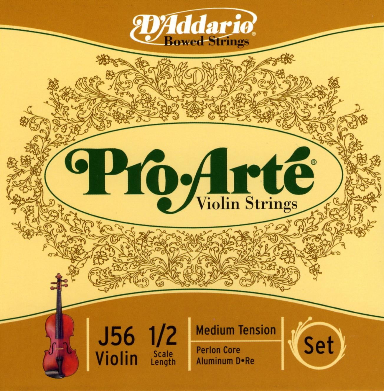 D'Addario Pro-Arte Series Violin String Set 1/2 Size