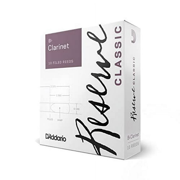 D'Addario Reserve Classic Bb Clarinet Reeds, Strength 4.0+, 10-pack