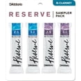 thumbnail image 1 of D'Addario Rico Reserve Clarinet Reed Bb (B - Flat) Sampler Pack 4 Reeds 2.5 3.0, 1 of 2