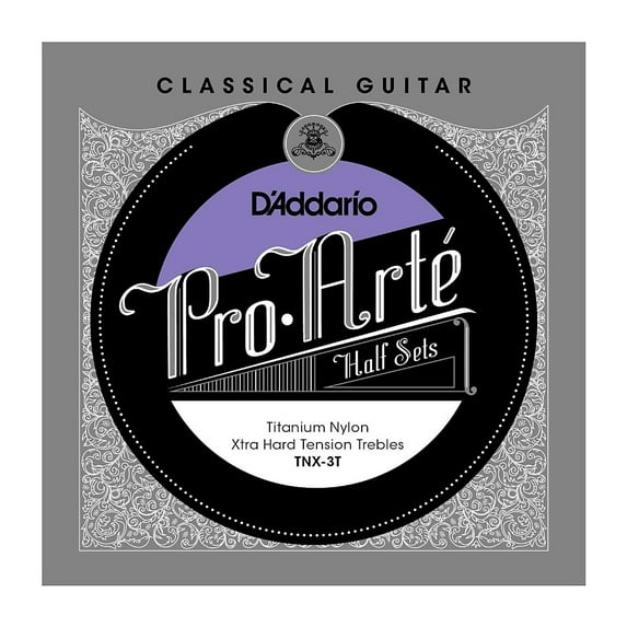 D'Addario TNX-3T Pro-Arte Extra Hard Tension Classical Guitar Strings Half Set