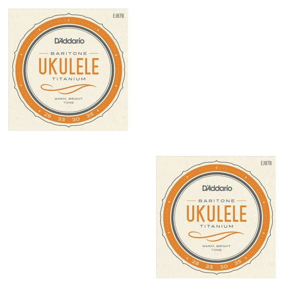 D'Addario Ukulele Strings 2-Pack Baritone Titanium