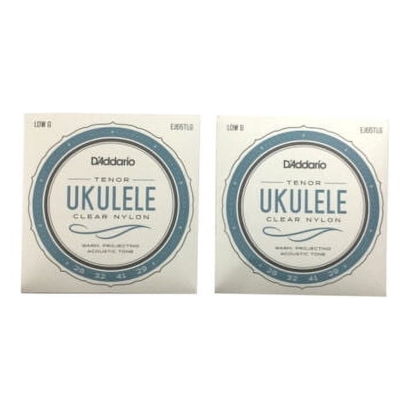 D'Addario Ukulele Strings 2-Pack Tenor Clear Nylon 28,32,41,29 Low G