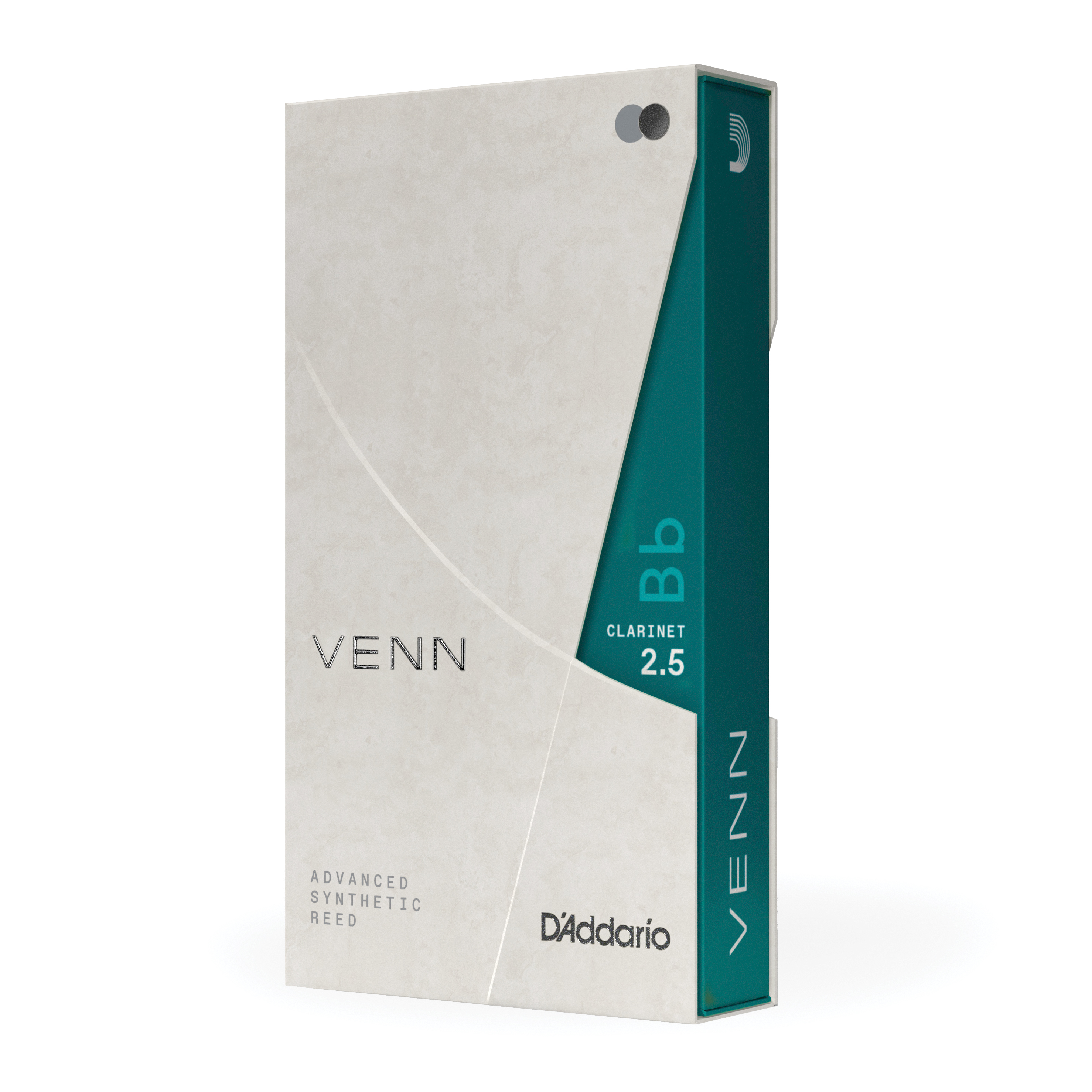 D'addario Venn Synthetic Bb Clarinet Reed, G2, Strength 2.5