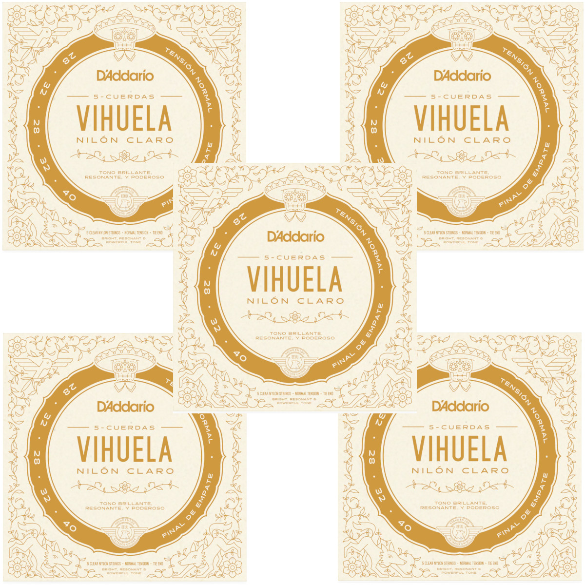 D'Addario Vihuela Strings  5-Sets Normal Tension