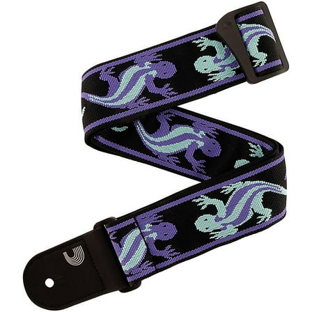 D'Addario Vintage Planet Waves Lizards Guitar Strap Blue