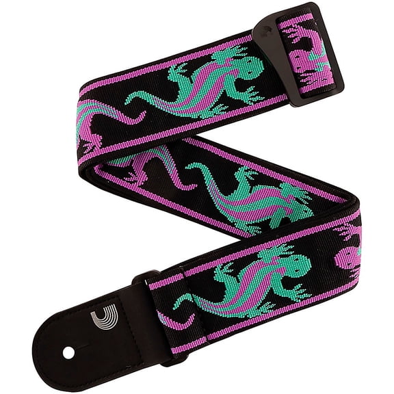 D'Addario Vintage Planet Waves Lizards Guitar Strap Purple