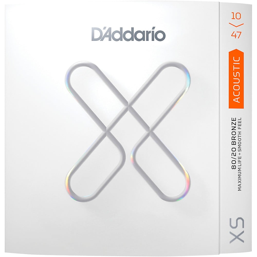 D'Addario XS Acoustic 80/20 Bronze Coated Guitar Strings - Extra Light (10-47)