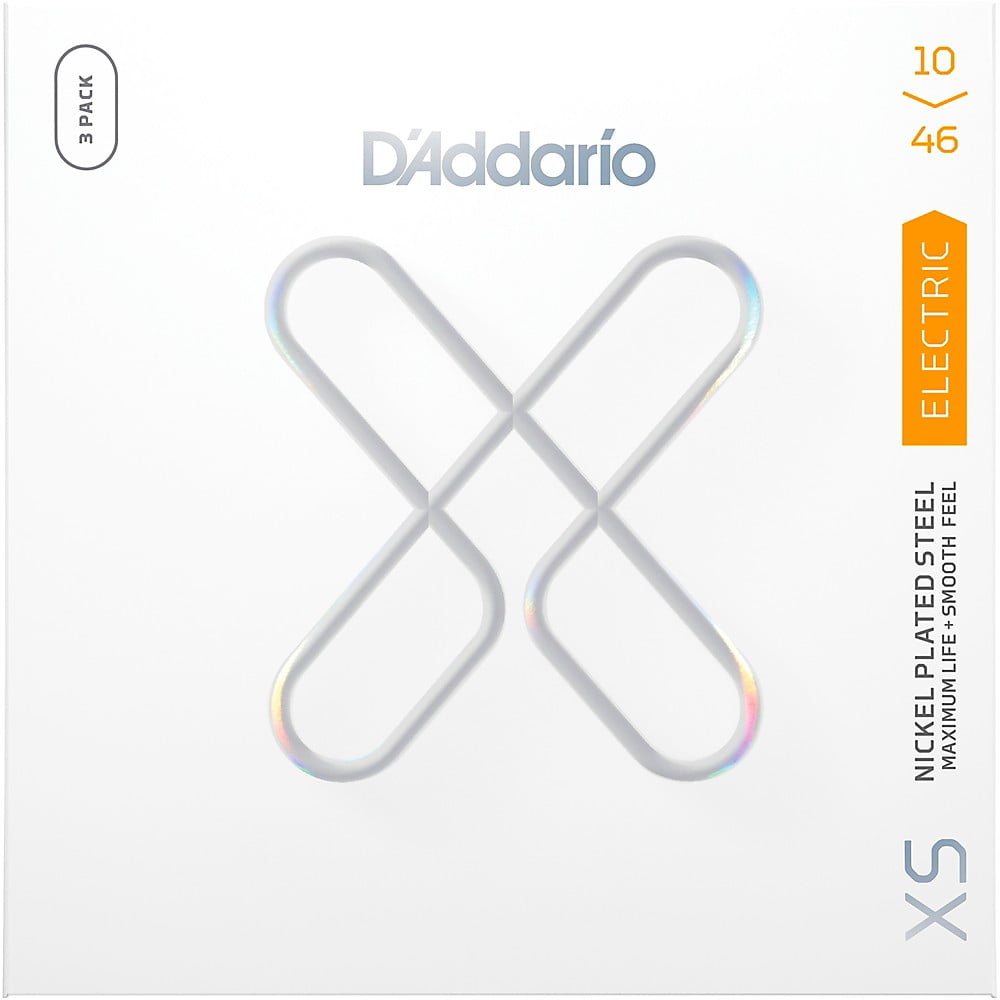 D'Addario XS Nickel Coated Electric Guitar Strings - 3-Pack - 10 - 46