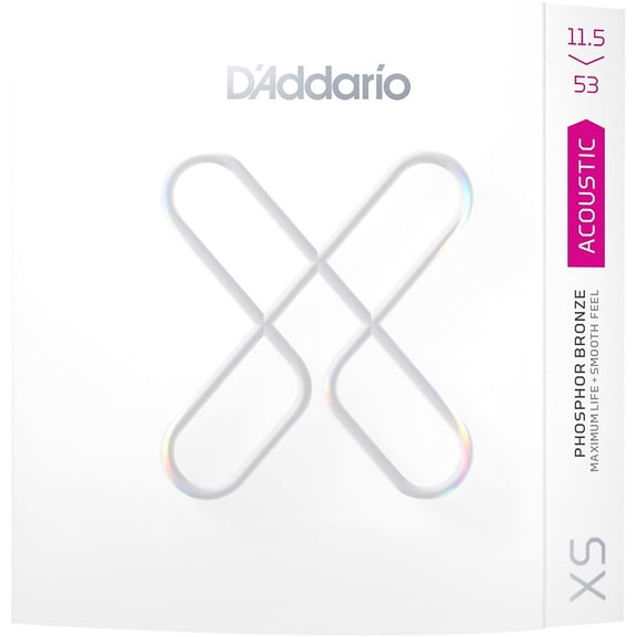 D'Addario XS Phosphor Bronze Acoustic Guitar Strings | Custom Light Plus | 11.5-53