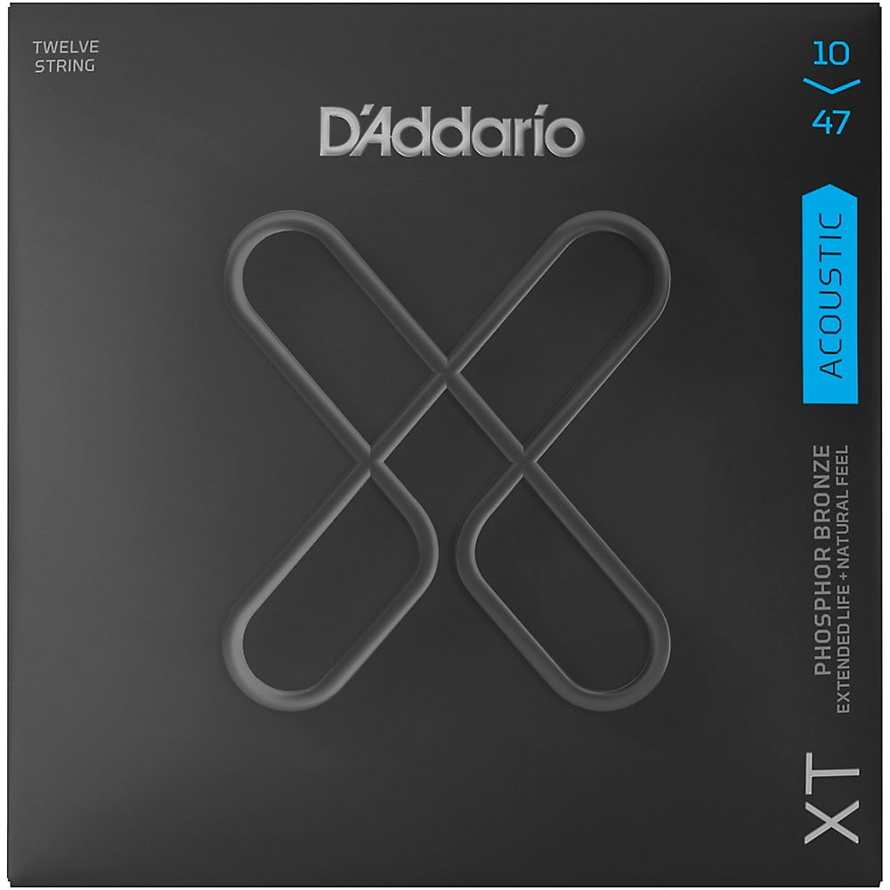 D'Addario XT Acoustic Phosphor Bronze, 12-String Light, 10-47