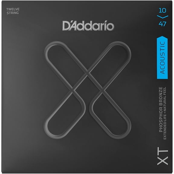 D'Addario XT Acoustic Phosphor Bronze, 12-String Light, 10-47