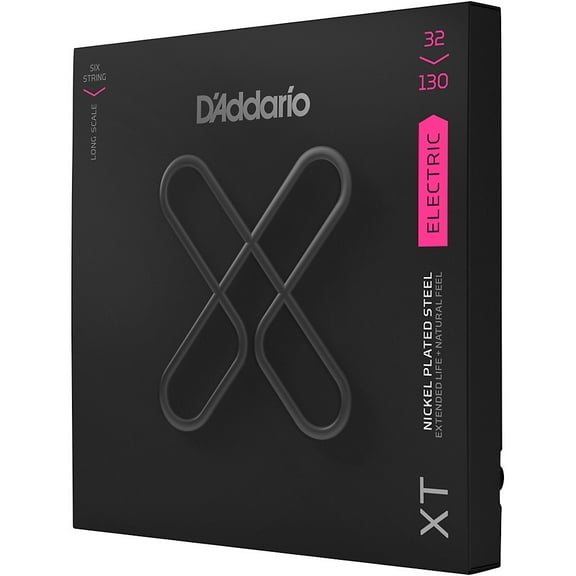 D'Addario XTB32130, XT Bass Guitar Strings Nickel Plated Steel, Regular Light, 6-String