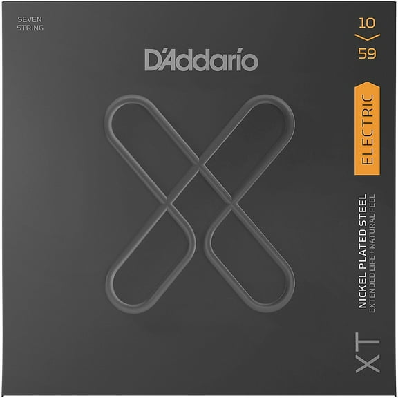 D'Addario XT Nickel-Plated Steel Electric Guitar Strings, 7-String, Light, 10-59