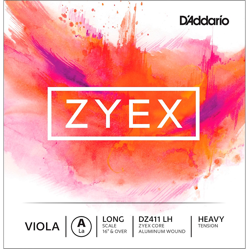 D'Addario Zyex Viola Single A String, Long Scale, Heavy Tension