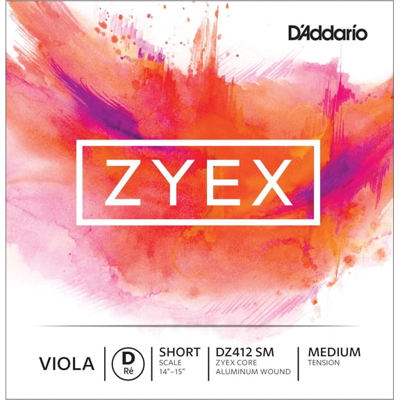 D'Addario Zyex Viola Single D String, Short Scale, Medium Tension