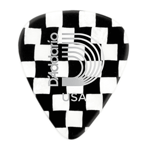 D'Addario Planet Waves Guitar Checkerboard Celluloid Picks - 10 Pack