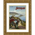 thumbnail image 1 of D Alesi, Hugo 11x14 Gold Ornate Wood Framed with Double Matting Museum Art Print Titled - Switzerland Across The Jura, 1 of 4