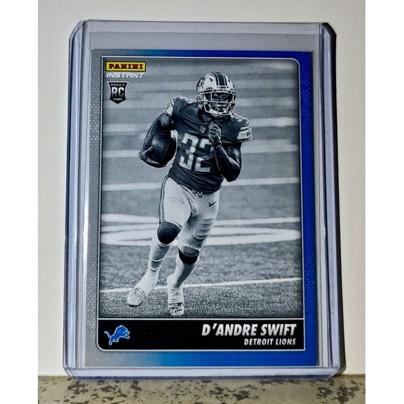 D'Andre Swift 2020 Panini NFL #30 Black and White Rookies Card Lions 1 of 518