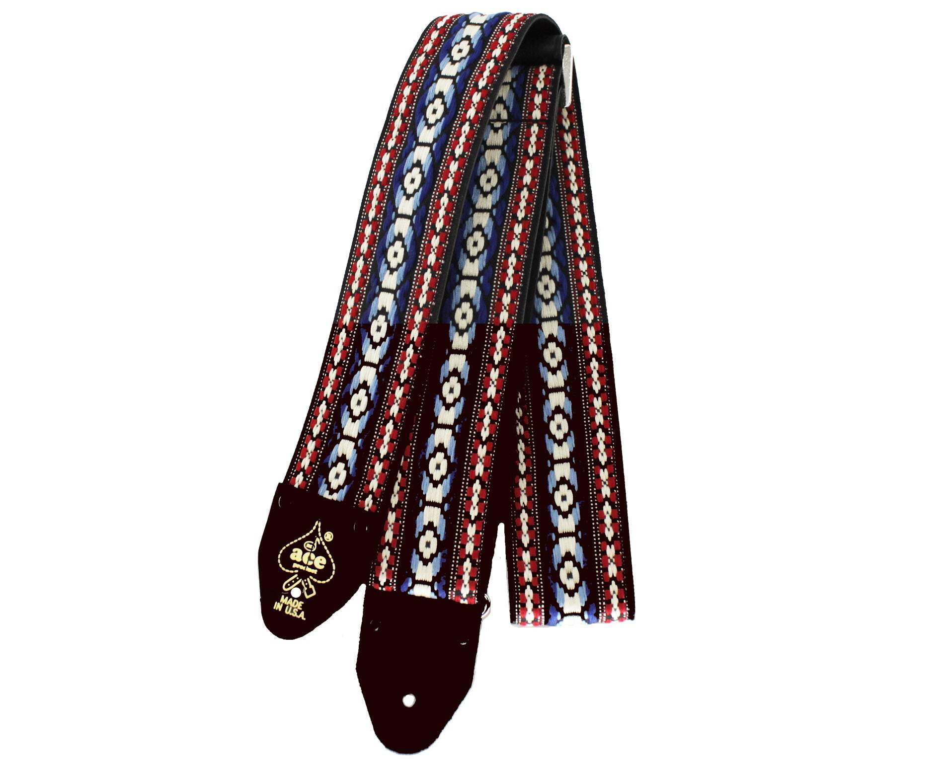 D'Andrea Ace Vintage Reissue Guitar Strap | Blue and Red Weave