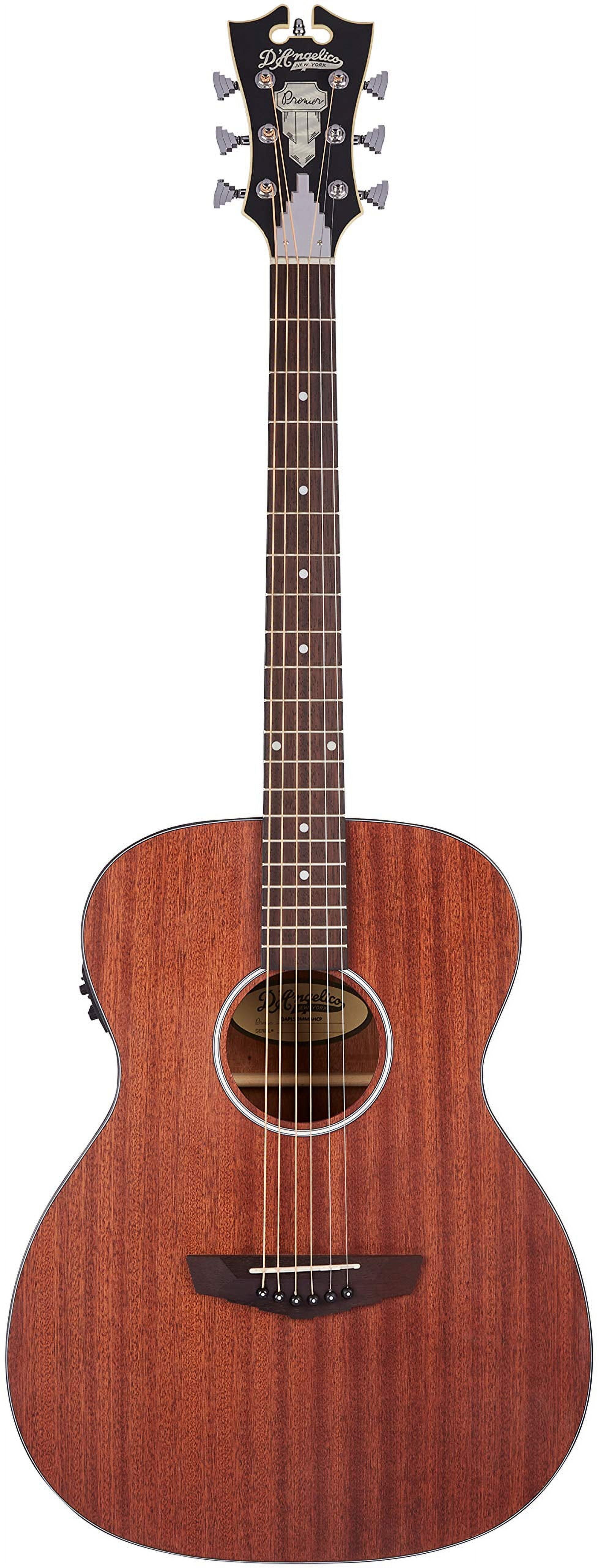 D'Angelico 6 String Acoustic Guitar, Right, Natural (DAPLSOMMAHCP)