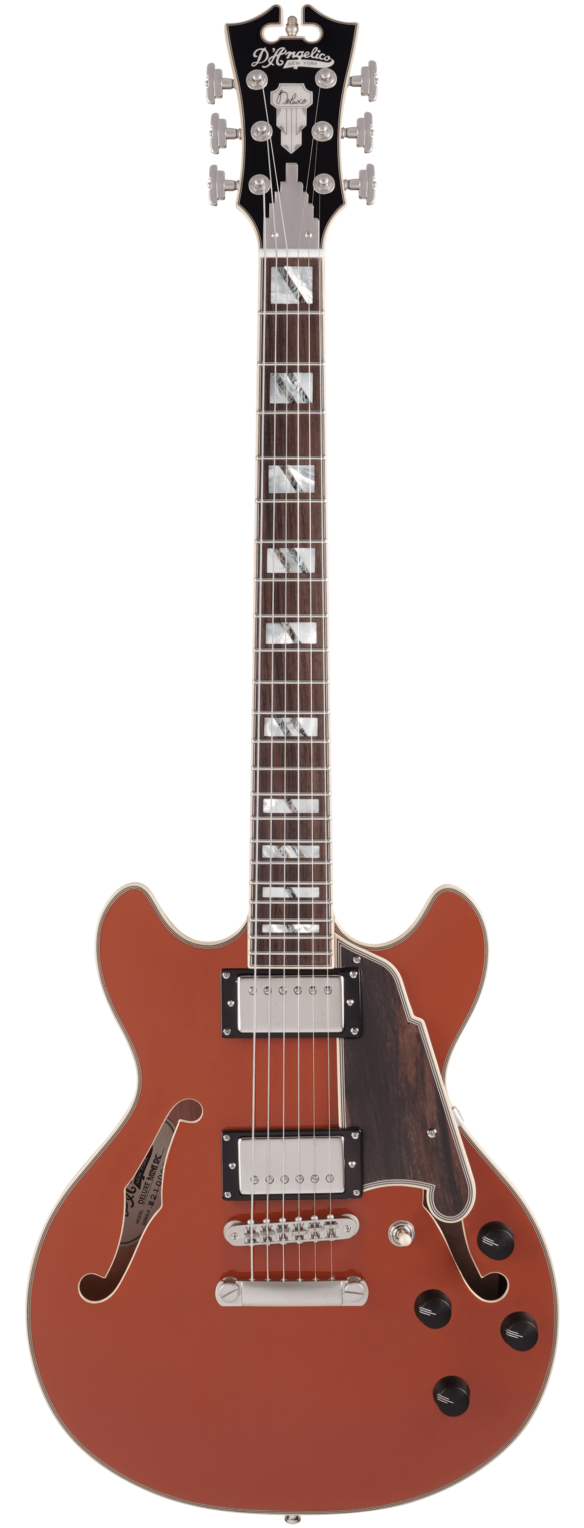 D'Angelico Deluxe Mini DC Limited Edition Semi-hollowbody Electric Guitar - Rust