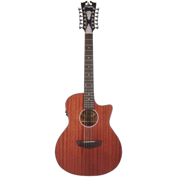 D'Angelico Electro 12 String Acoustic-Electric Guitar, Right, Natural DAPLSG212MAHCP