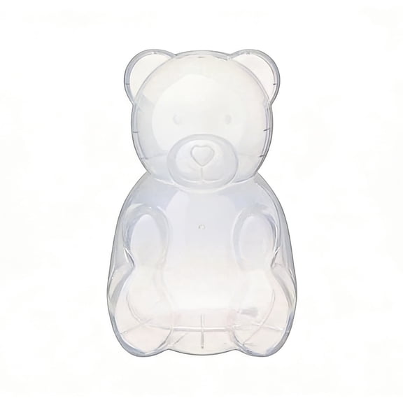 D Animal Shaped Plastic Jar In Bear Design Adds Playful Touch To Room Decor Spacious Interior For Holding Various Items From Snacks To Craft Supplies