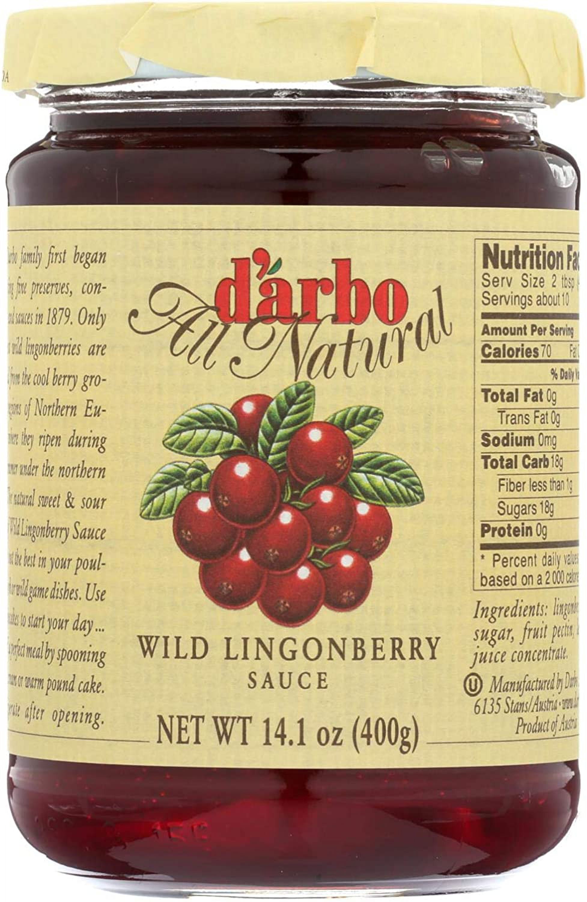 D'Arbo Wild Lingonberries 14.1 oz (Pack of 6)