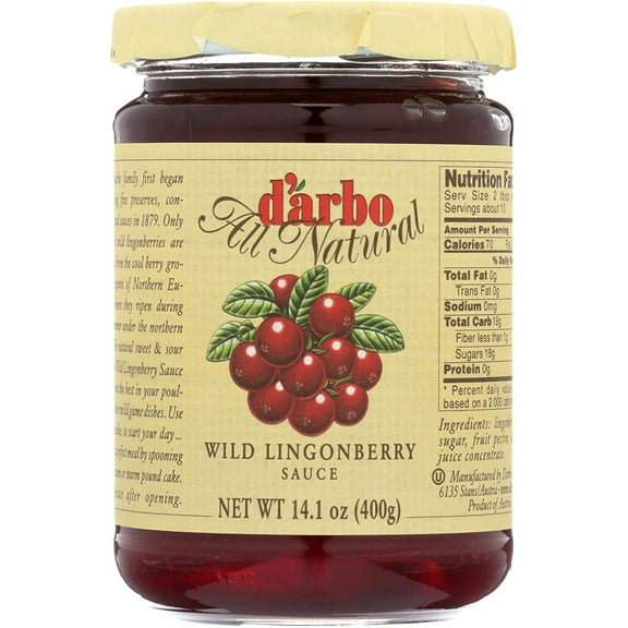 D'Arbo Wild Lingonberries 14.1 oz (Pack of 6)